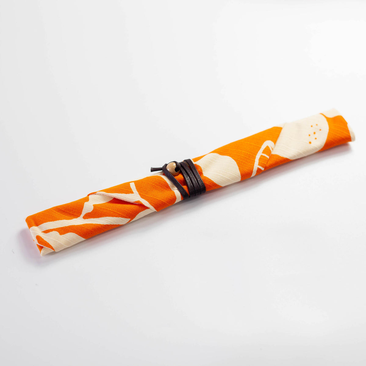 Furoshiki cloth chopstick case in colorful Japanese floral patterns