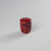 Handmade lacquered tea canister with a Horai-e design