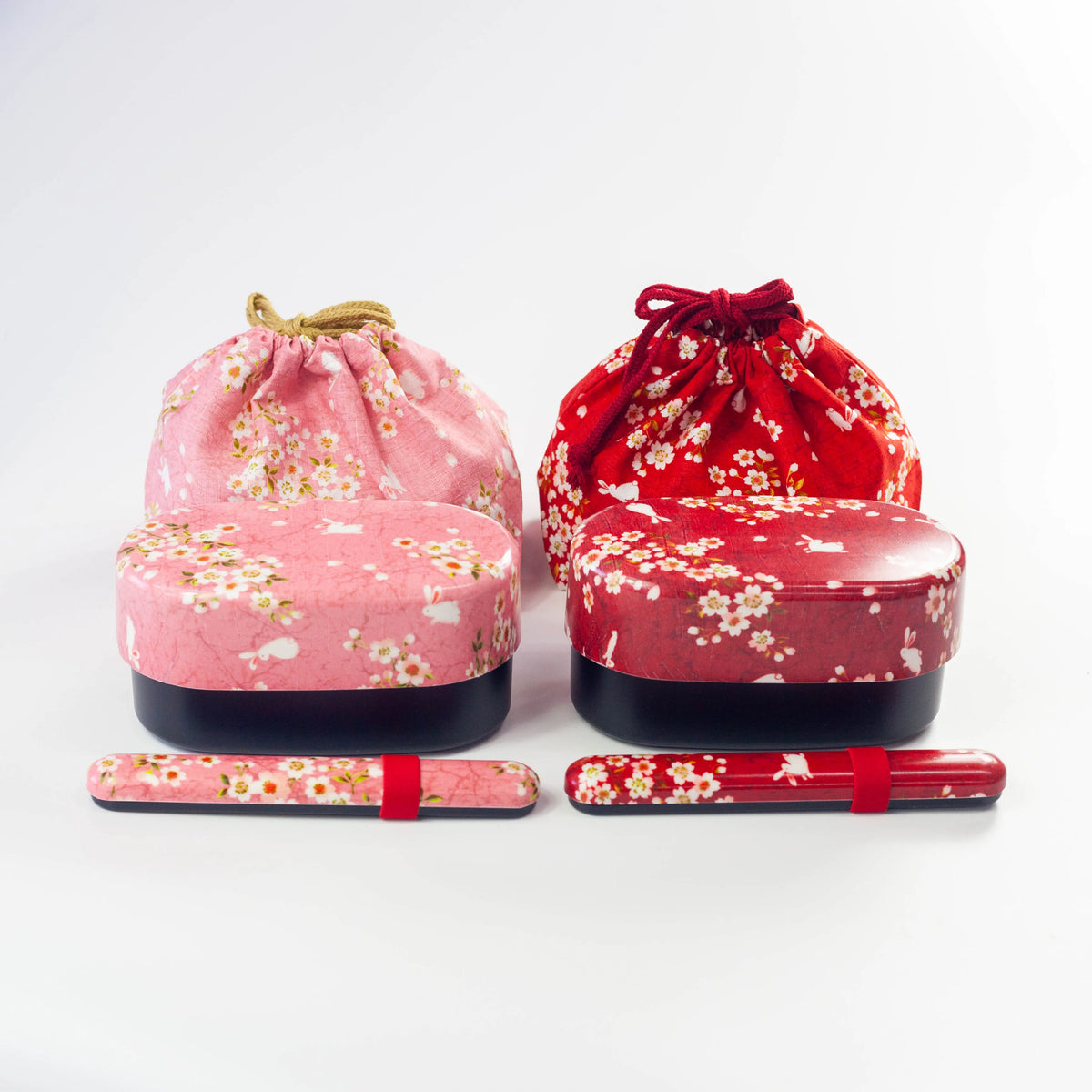 Sakura Usagi 830ml bento bundle with a cherry blossom and rabbit design