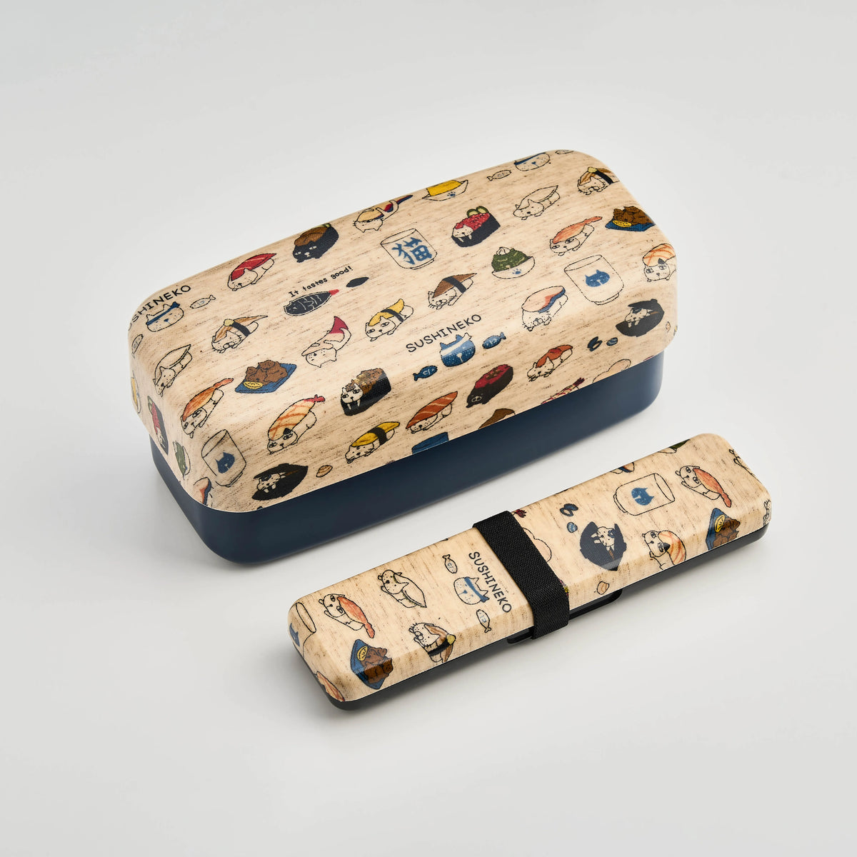 Sushi Neko 950ml bento bundle with a playful cat and sushi design