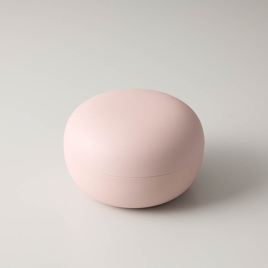 Mayu Don Bento Box, round two-tier Japanese lunch box with lunch band