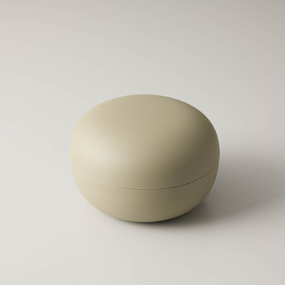 Mayu Don Bento Box, round two-tier Japanese lunch box with lunch band