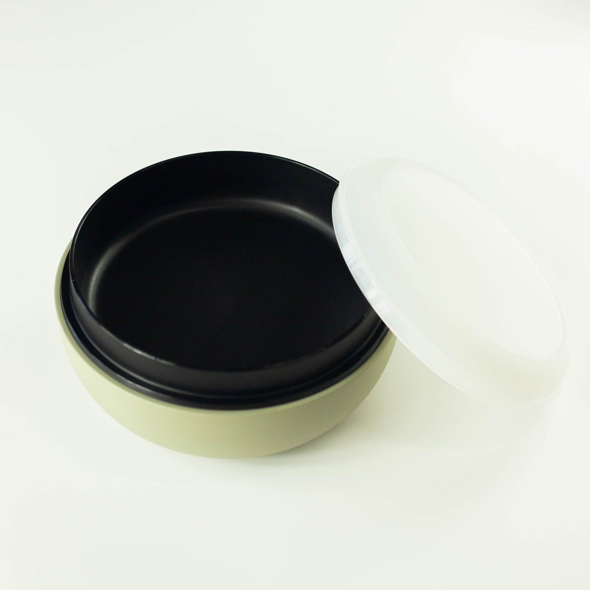 Mayu Don Bento Box, round two-tier Japanese lunch box with lunch band