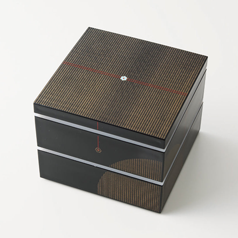 Musubi Picnic Bento Box, 15 cm two-tier square Japanese lunch box