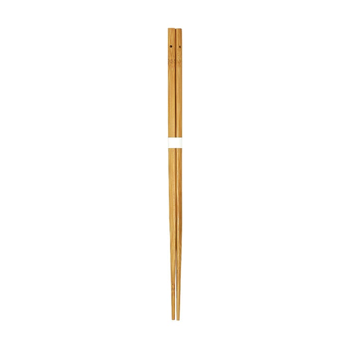 Triangular Bamboo Cooking Chopsticks – natural bamboo finish, long triangular shape, front view on white background
