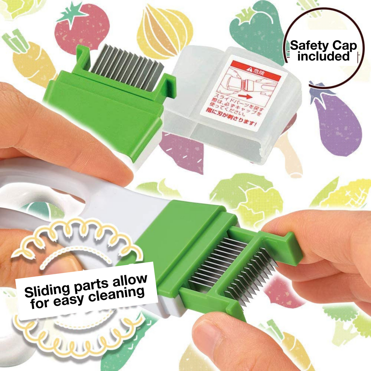 Negi Cutter – Japanese green onion slicer with stainless steel blade and ABS resin body, made in Japan
