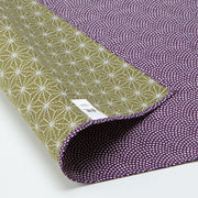 Furoshiki reversible 50 cm | Asanoha Nami (morado/verde)