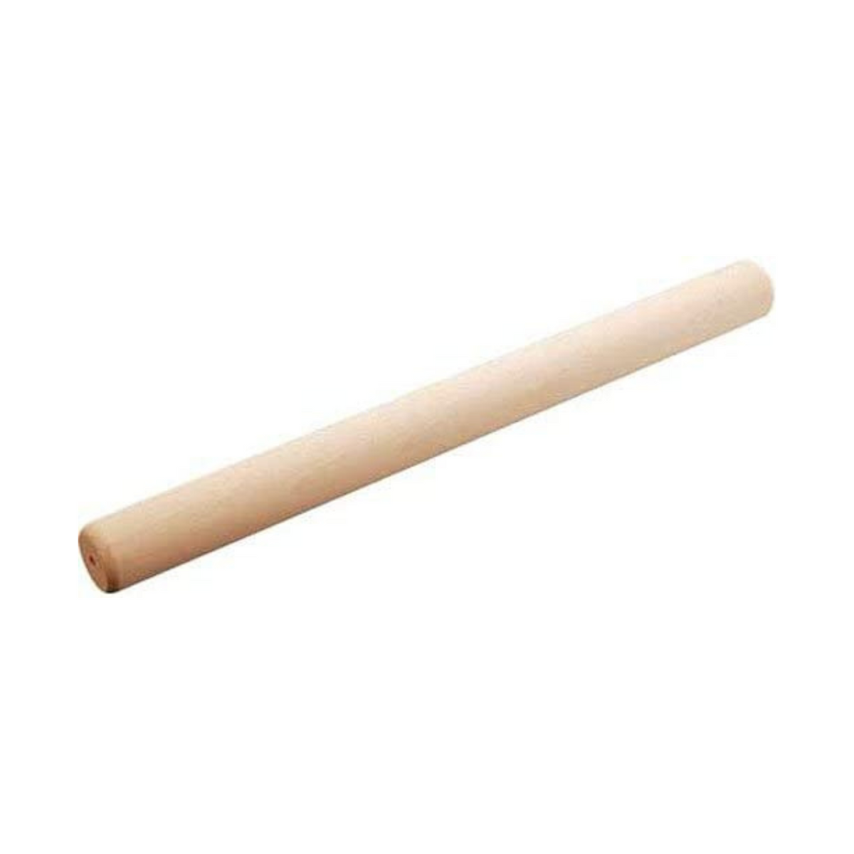Japanese Beechwood Rolling Pin – smooth natural beechwood, handleless French-style, white background