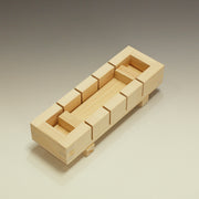 Hinoki Sushi Mold – Japanese cypress wood oshi-zushi press mold with dividers for making perfectly shaped pressed sushi pieces, natural wood finish, made in Japan