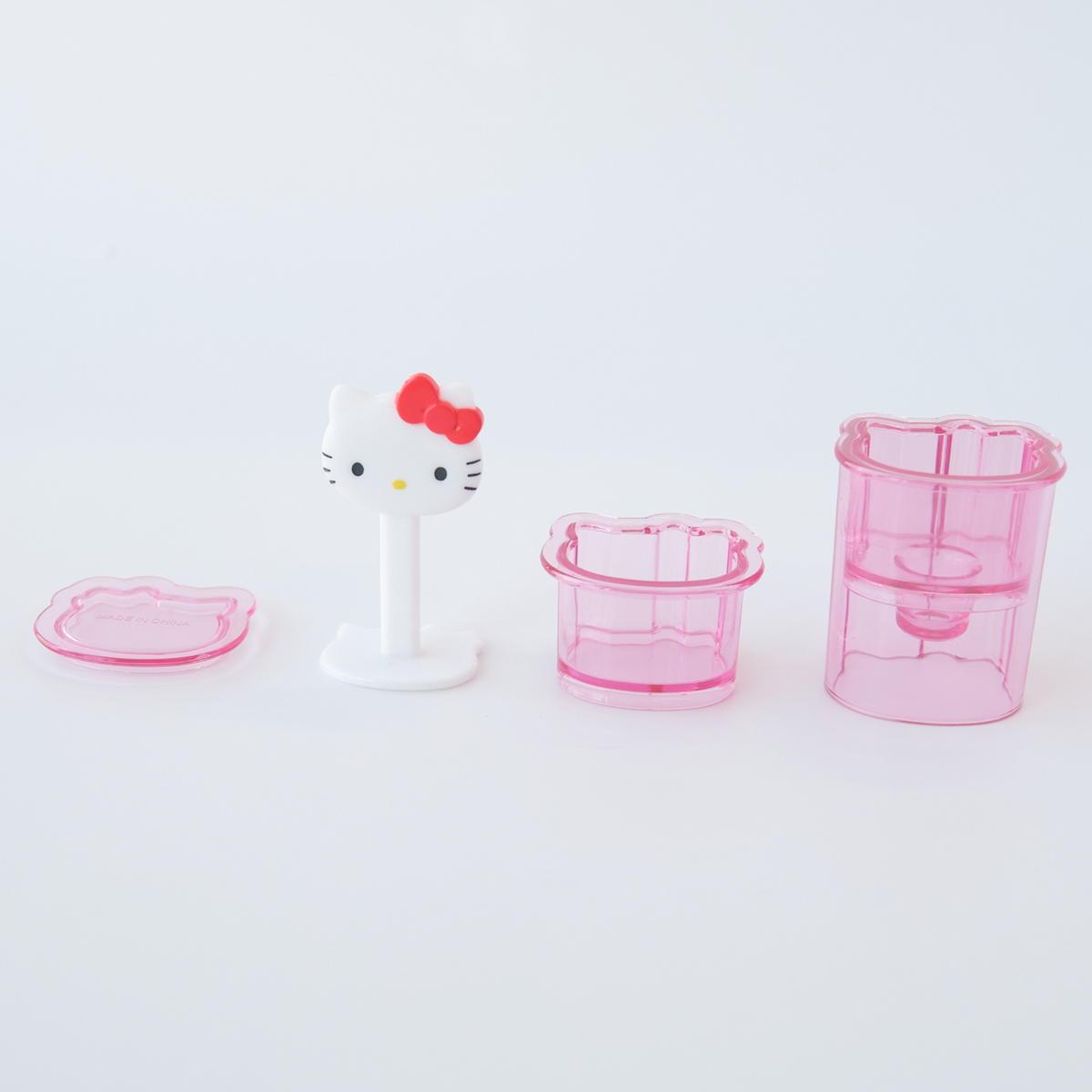 Hello Kitty onigiri push mold set, BPA-free plastic, 2 molds included
