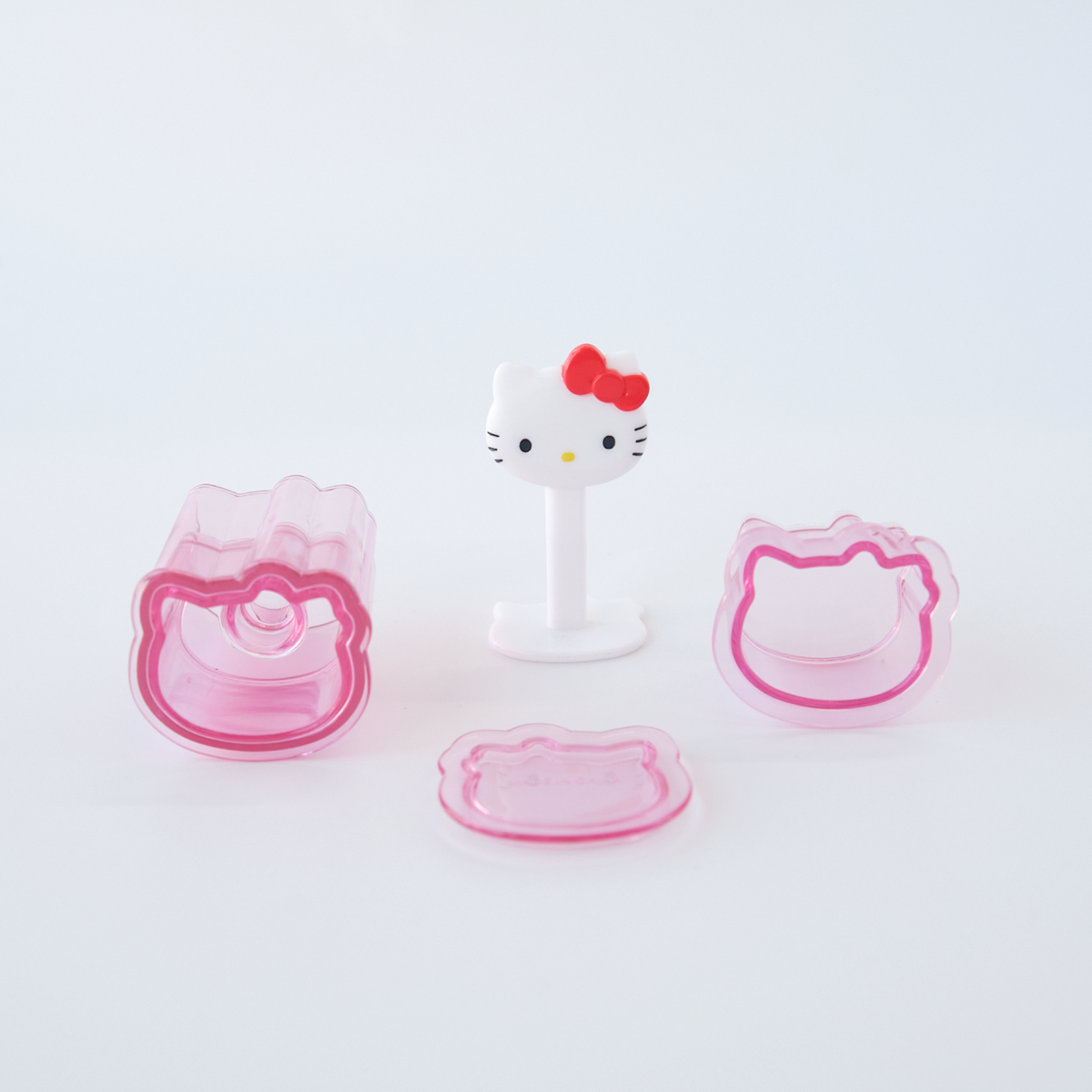 Hello Kitty onigiri push mold set, BPA-free plastic, 2 molds included