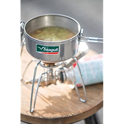 Seagull Tiffin Lunch Box Large, two-tier stainless steel lunch box with handle